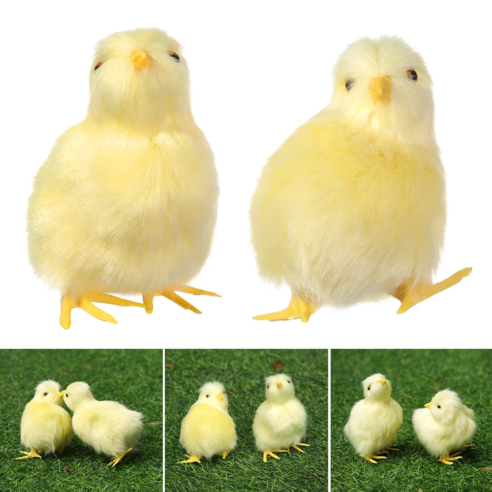 

Easter Plush Chick Simulation Furry Chicken Lifelike Bird Kids Toy Scene Model Lovely Doll Photography Prop Party Supplies Gift