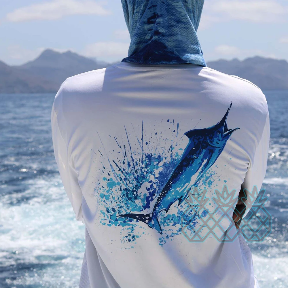 

Shallow Tails Fishing Shirts Men UPF 50+ Long Sleeve Breathable T-Shirt Quick-Drying Outdoor Jersey Comfortable Fishing Tops Tee