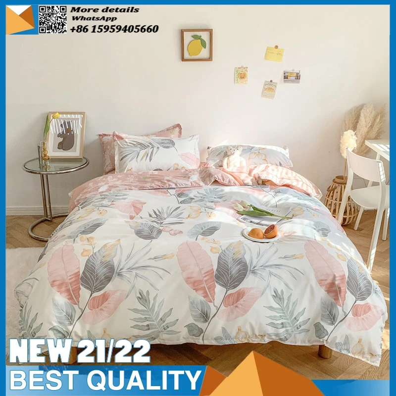 Leaves Plants Girl Boy Bed Cover Set Kid Duvet Adult Child Sheets And Pillowcases Comforter Bedding 61078 | Дом и сад
