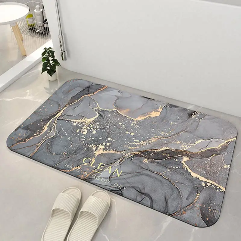 

45*70cm Diatom Mud Pad Quick Dry Bathroom Absorbent Floor Mat Bathroom Toilet Door Mat Door Carpet Non-slip Toilet Foot Mat