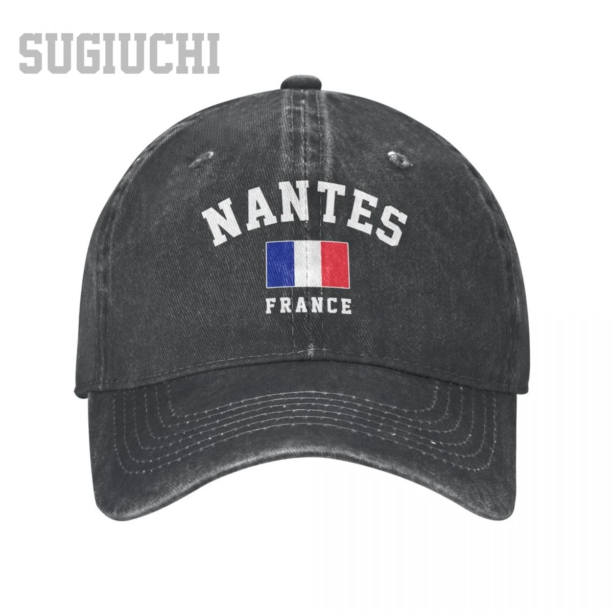 

Men Baseball Cap Nantes Of France City Series Charcoal Washed Denim Classic Vintage Cotton Dad Trucker Hat Unisex Adult