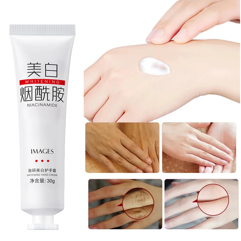 Nicotinamide Hand Cream Moisturzing Dry Skin Care Cuticle Oil Whitening Cream Non-greasy Anti-Aging Natural Hand Skin Cream 30g