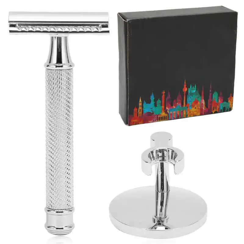

Razor Shaver Shaving Razor Double Edge Classic Comfortable with Base for Home for Men