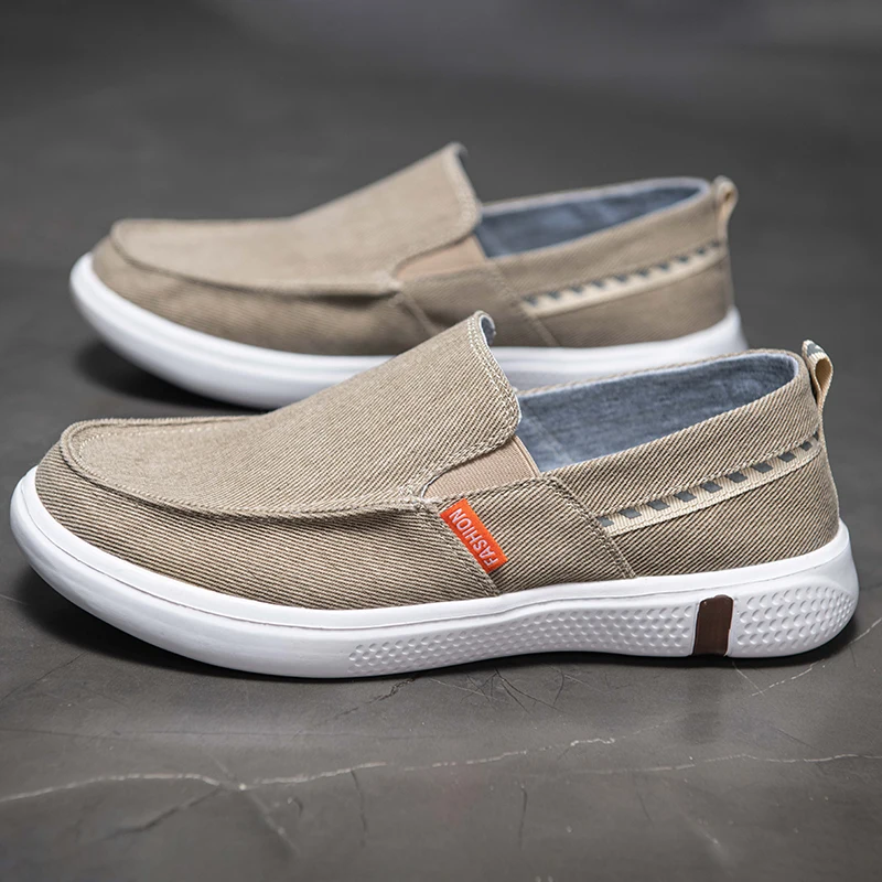 

Men Canvas Shoes Breathable Comfortable Spring Autumn Fashion Flat Slip On Loafers 2022 New Tenis Masculino Zapatillas Hombre