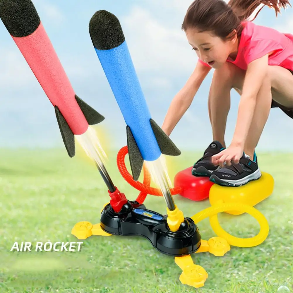 

Kids Air Pressed Stomp Rocket Pedal Games Outdoor Sports Kids League Launchers Step Pump Skittles Children Foot Family Game Toy