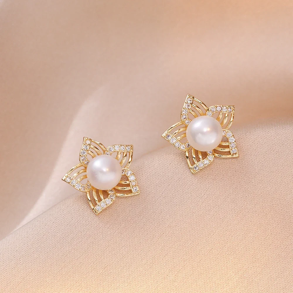 Винтажные серебряные иглы с натуральным пресноводным жемчугом для женщин модные