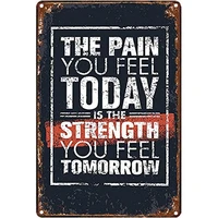 free pintree original retro design the pain you feel today tin metal signs wall art thick tinplate print poster wall decoration