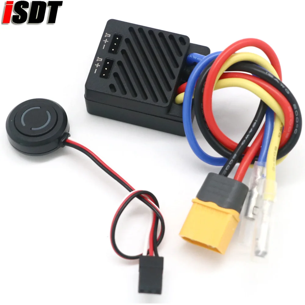 ISDT ESC70 WP 1080 70A Brushed Motor ESC Waterproof 2-3S Phone Control Electronic Speed Controller for RC Car 1:10 1:8