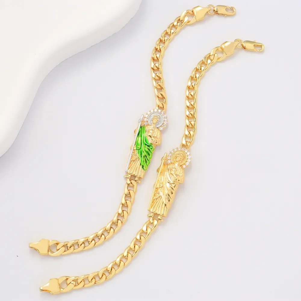 Самый популярный христианский ламинированный браслет из 14-каратного золота