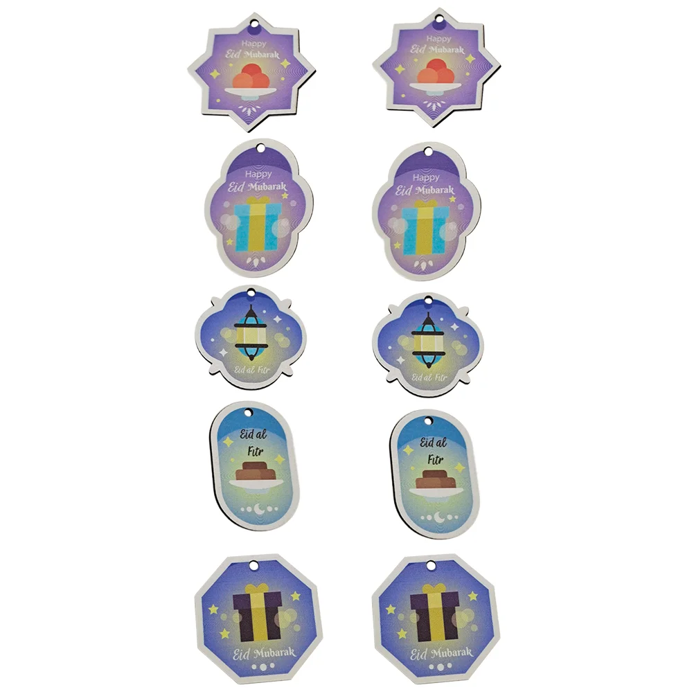 

50Pcs Eid Pendants Festival Party Ornaments Muslim Festival Hanging Decors