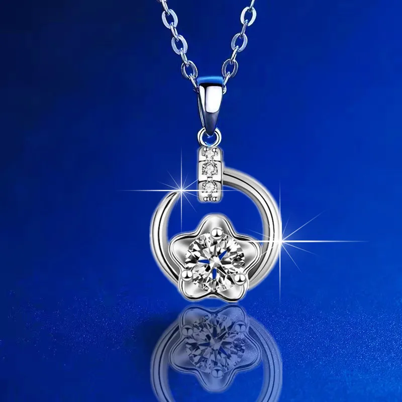 Ожерелье с подвеской дельфина из кристалла циркония с кристаллами, серебристого цвета в форме кота или быка, отличный подарок на день рождения - 1Y001.