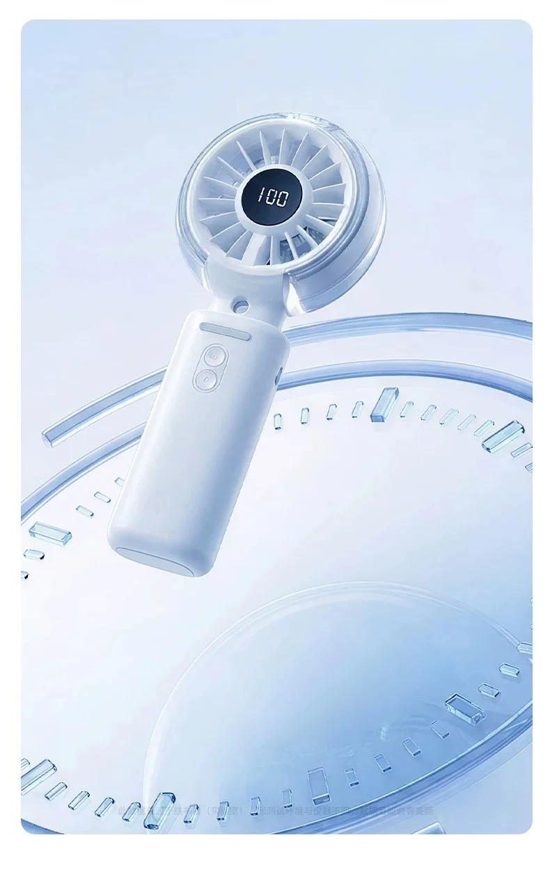 Фото Портативный вентилятор TEPSHINE Y5 с распылением, технология нано-ультразвукового распыления, ручной мини-вентилятор, аккумулятор 3600 мАч, длительное время работы, низкий уровень шума №4