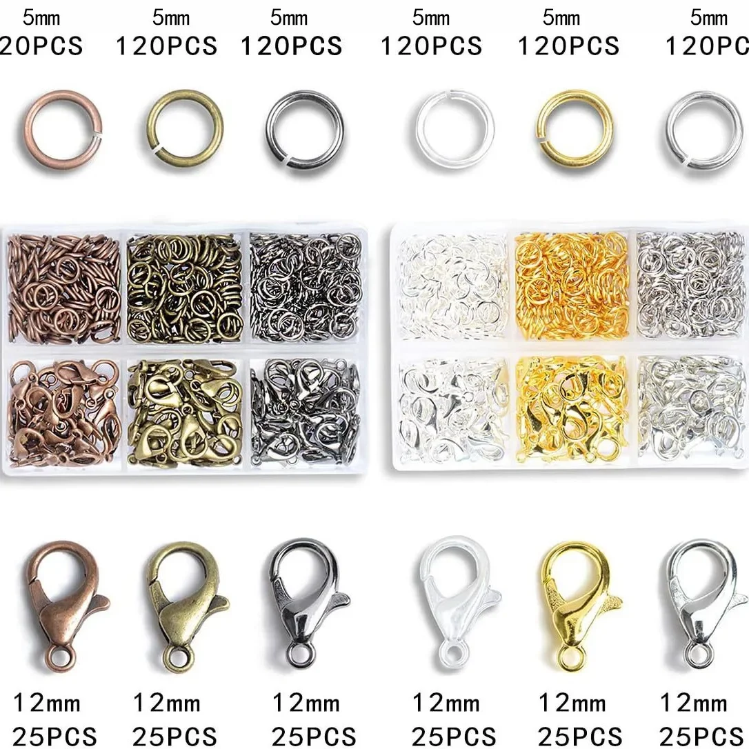 870 шт. 6 футляров застежка-лобстер кольцо с замкнутой петлей браслет ожерелье