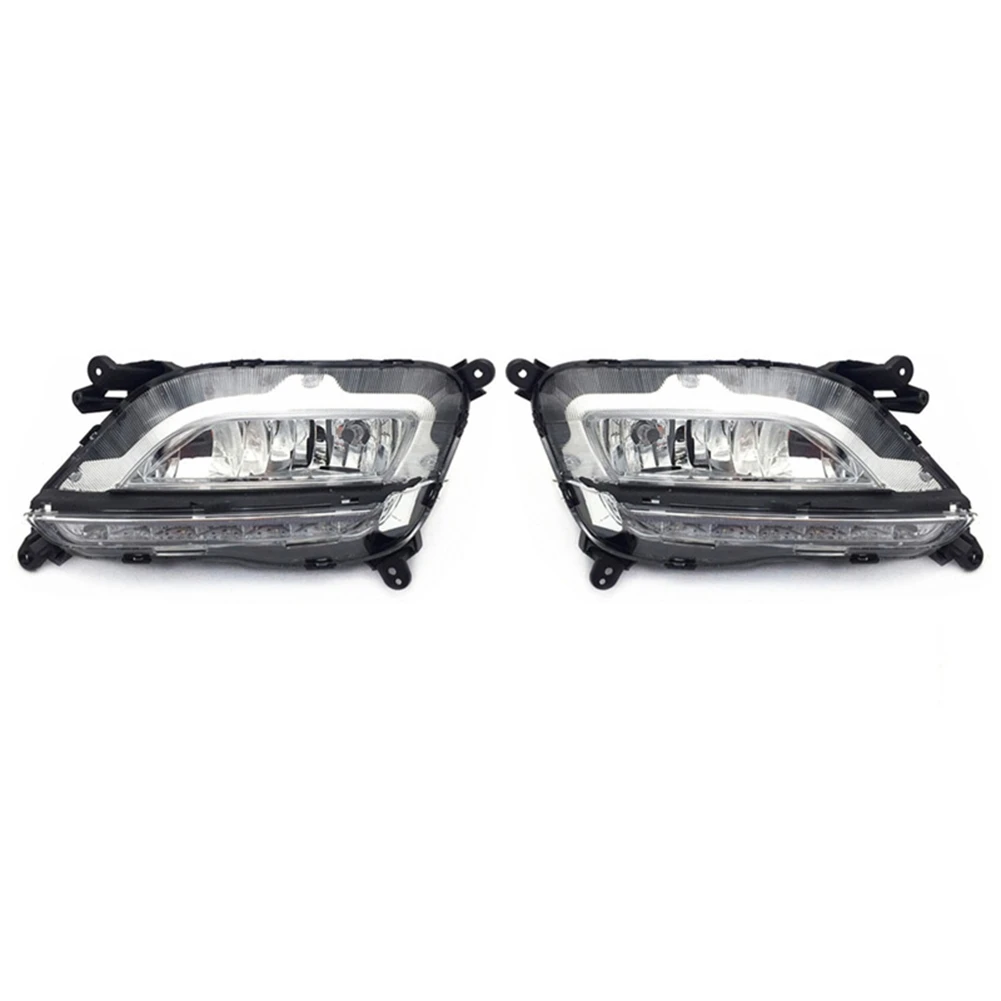 

1 Pair Car Front Bumper Fog Lights Assembly Driving Lamp Foglight with LED for Kia K4 2014 2015