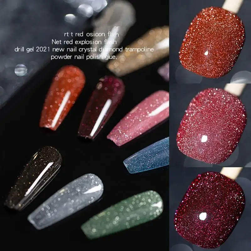 

30colors Nail Art Broken Diamond Glue Nail Glitter Phototherapy Nail Polish Popular Color Flashing Glue Manicure Nail Charms