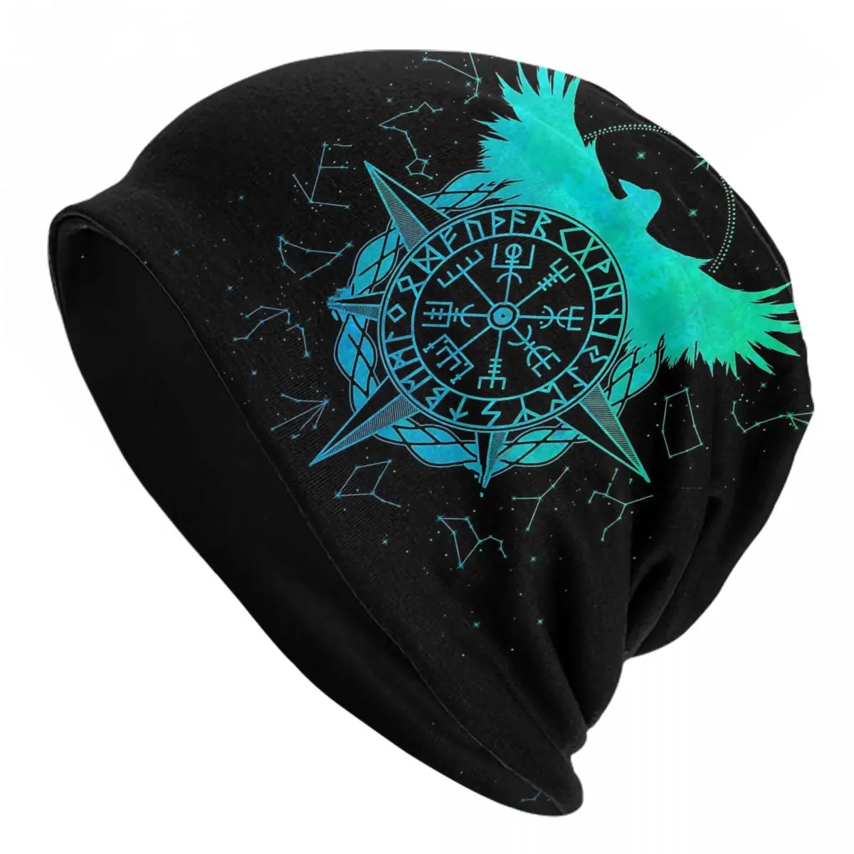 

Viking Skullies Beanies Caps Fate Vegvisir Thin Hat Autumn Spring Bonnet Hats Men Women's Hip Hop Ski Cap