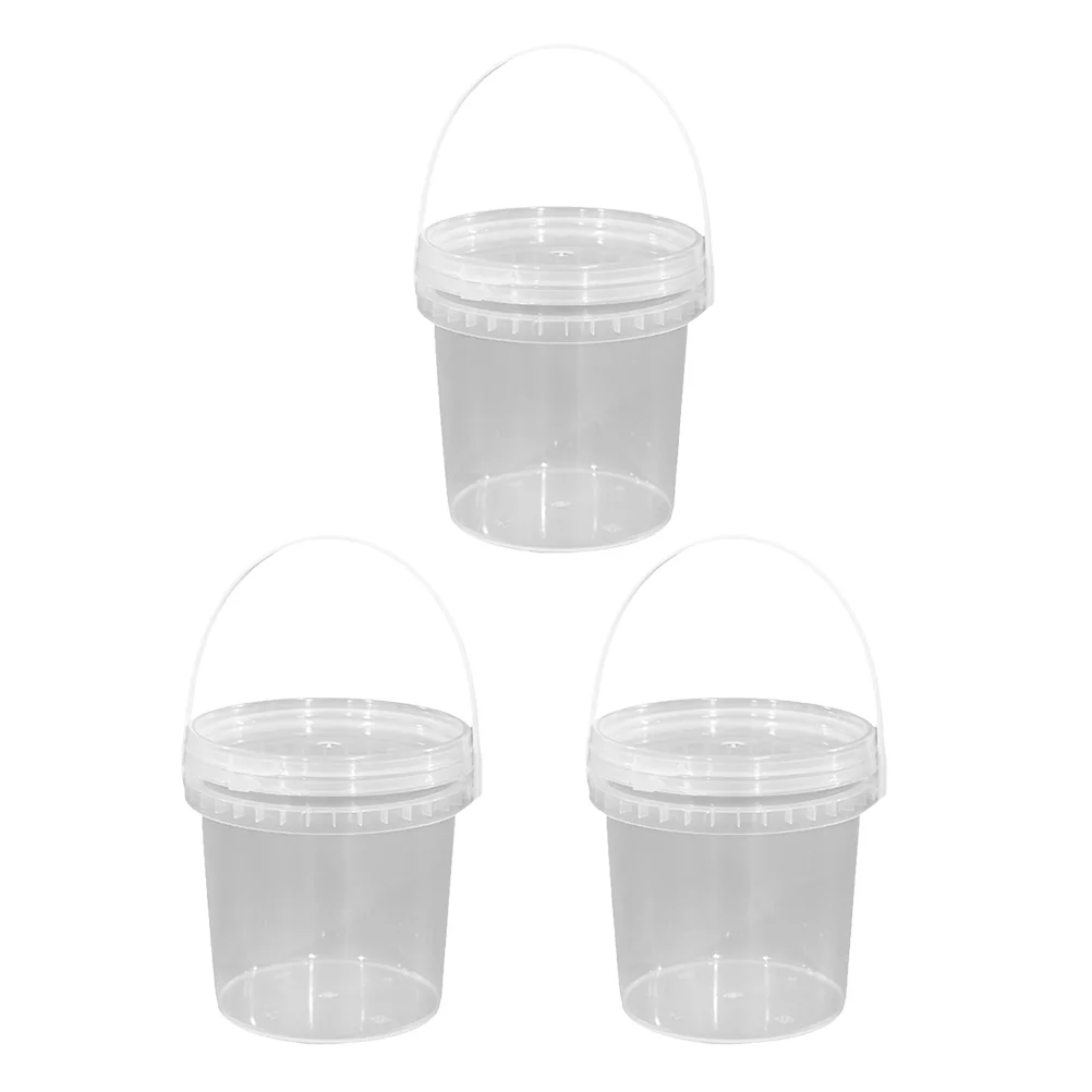 

Ice Cream Bucket Storagecontainers Container Freezercups Lid Tub Pails Yogurt Deli Dessert Lids Clear Pail Transparent Handle