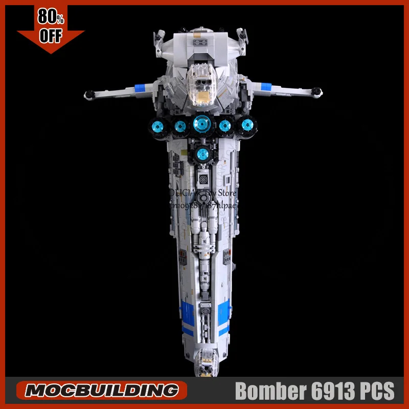 Фото Конструктор UCCS Space Movie MOC: Бомбардировщик-истребитель, технологичные блоки, игрушки-транспорт, коллекционные модели, подарки на Рождество №5