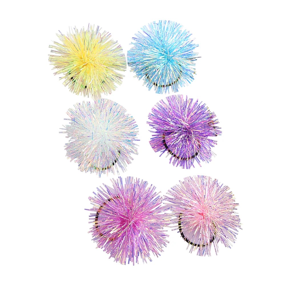 

6 Pcs Kids Kickstand Ponytail Holder Small Ball Hair Rope Elastic Bands Ties Child