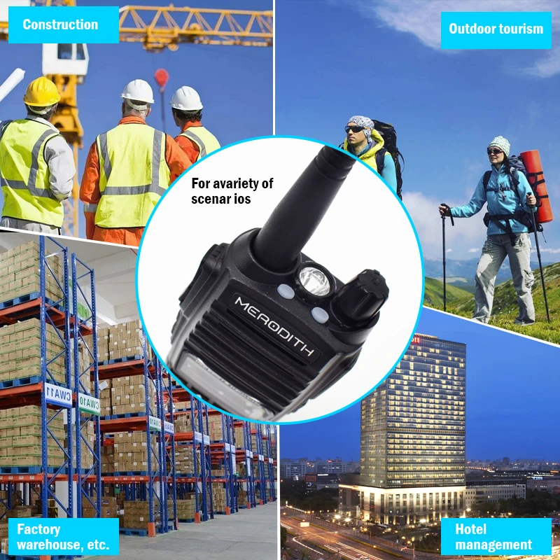 MERODITH walkie talkie 8W 5W  Two-way radio profesional walkie talkie long range Amateur radio receiver VHF UHF transmitter