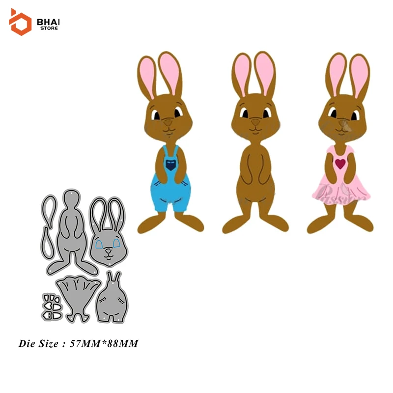 

2022 New Easter Bunny Metal Cutting Dies for Craft Making Photo Album Paper Scrapbooking Greeting Card Stencils for Decoration