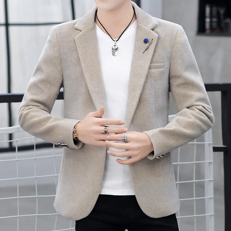 

Плотный костюм куртка осень-зима модный Британский мужской красивый Блейзер приталенная корейская мода куртка деловая повседневная мужск...