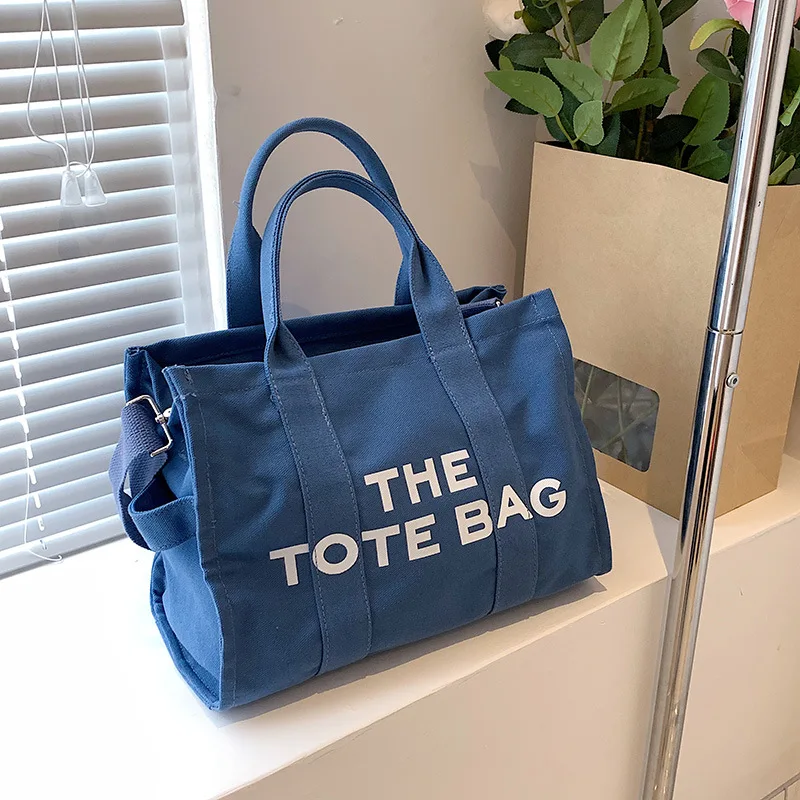 Casual Canvas Large Capacity Tote Bag Women Handbags Designer Letters Shoulder Crossbody Bags Luxury Big Shopper Bag Purse 2022