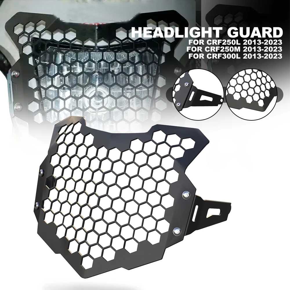 

For Honda Honda CRF250L CRF250M CRF300L Accessories Headlight Headlamp Grille Shield Guard Cover Protector CRF 250L 250M 300L