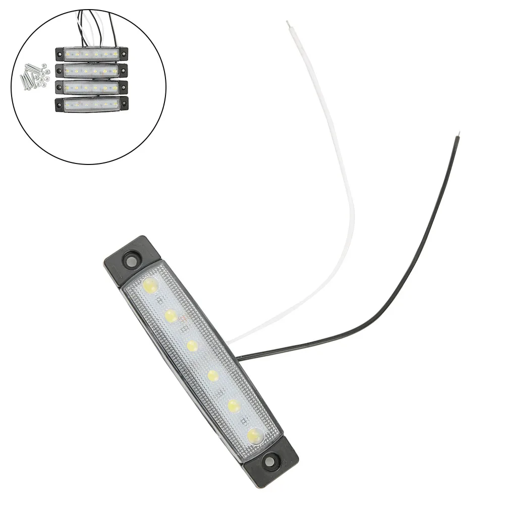 

4 Pcs Led Strip Light Cool Courtesy Lights DC 12-24V Marine Grade Waterproof 6 LED 6000K Durable New Practical