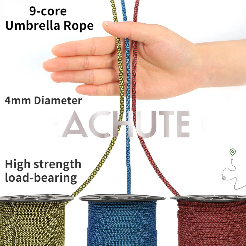 

Паракорд для улицы, 4 мм, вспомогательная линия для альпинизма, 9-жильный спасательный трос, оборудование для безопасной идентификации