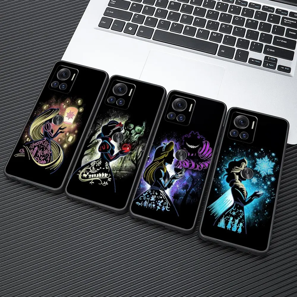 

D-Disney Princess Rapunzel Ariel Moto G22 Silicon Case For Motorola G32 G52 G72 G30 G60 G31 G71 G82 G8 G9 Power G200 Phone Cases