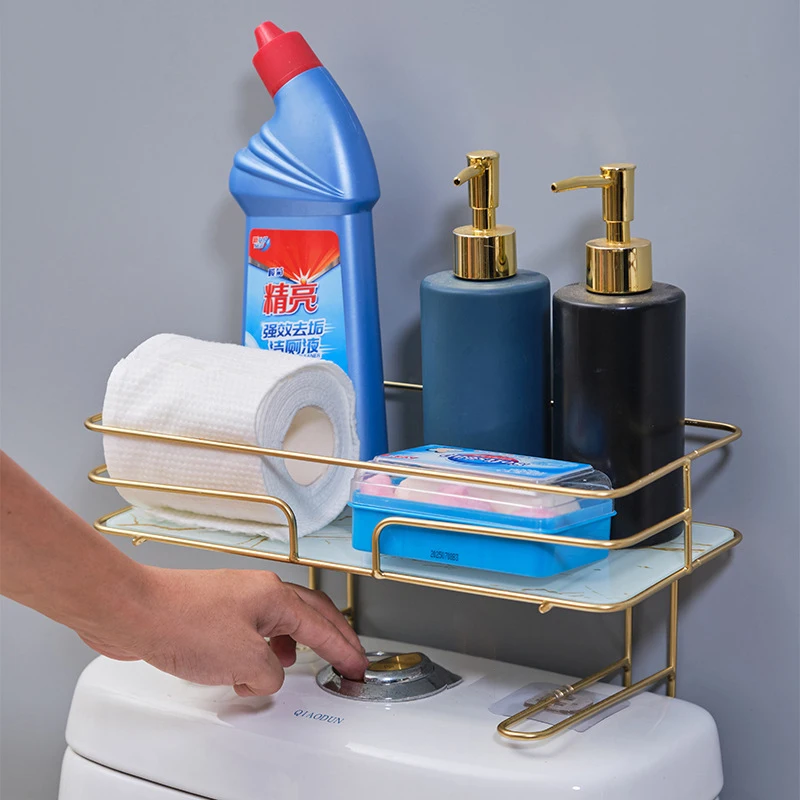 

Стеллаж для хранения в ванной комнате, стеллаж для унитаза, водонепроницаемый металлический держатель для унитаза, компактная полка для ва...