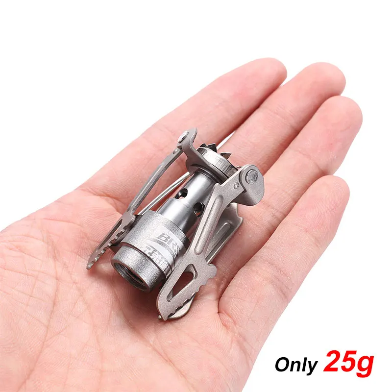 

Only 25g Ultralight BRS Titanium Gas Stove Outdoor Camping Cooking Portable Burner Furnace BRS-3000T