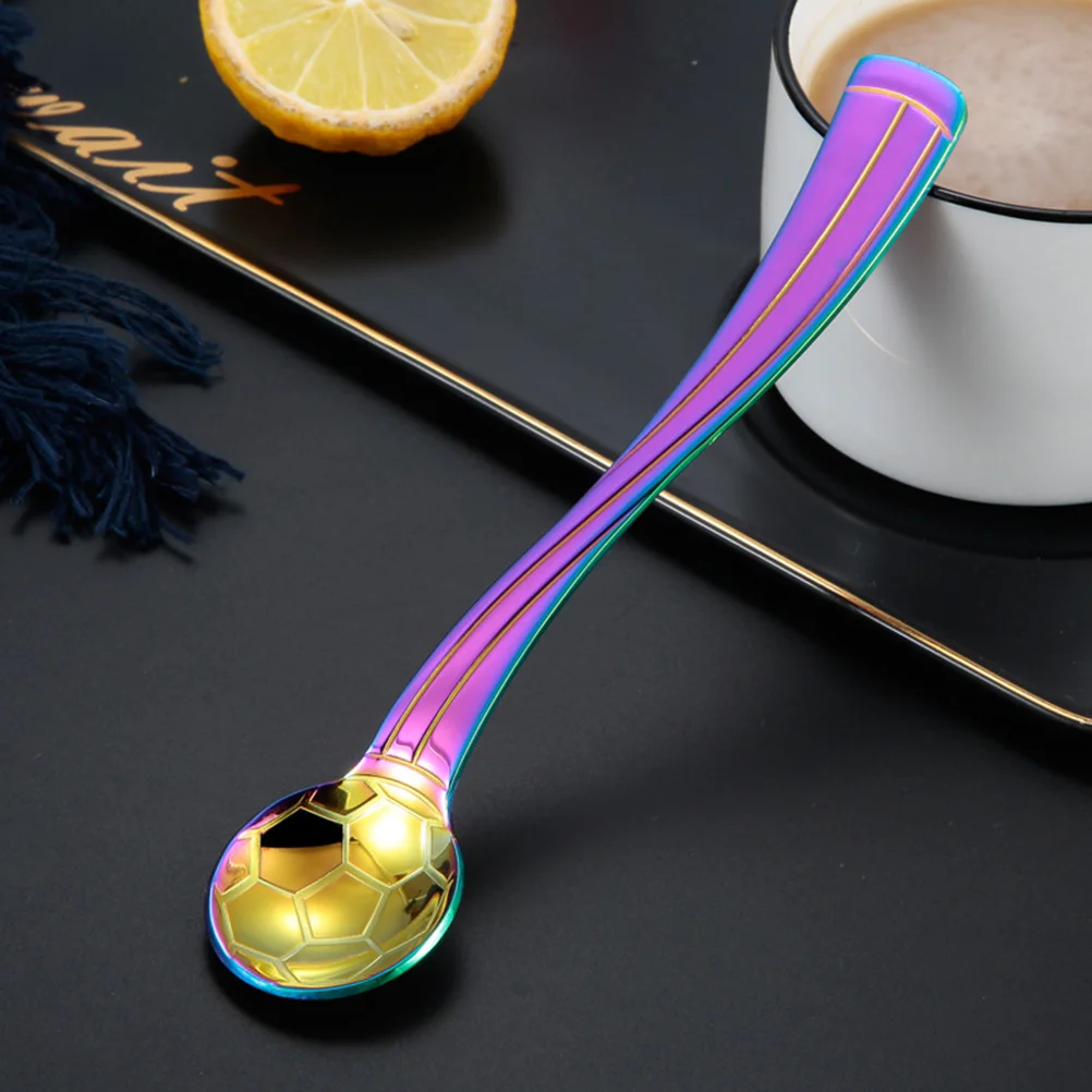 6 шт. креативная футбольная ложка из нержавеющей стали ложки для перемешивания