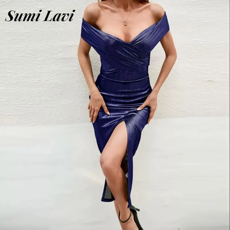 

Женское шелковое платье с запахом, однотонное длинное облегающее платье с запахом на груди и шалью, с разрезом, лето 2023