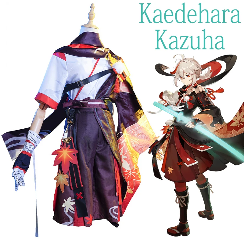 

Kaedehara Kazuha Cosplay Genshin Impact Costume Uniform Wig Anime Chinese Style Halloween Costumes Game