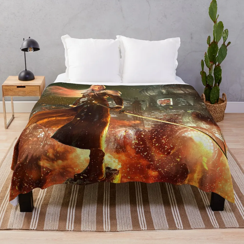 

Летнее одеяло, Флисовое одеяло, винтажное одеяло для кровати Sephiroth Nibelheim Hq, клетчатое декоративное покрывало для кровати s