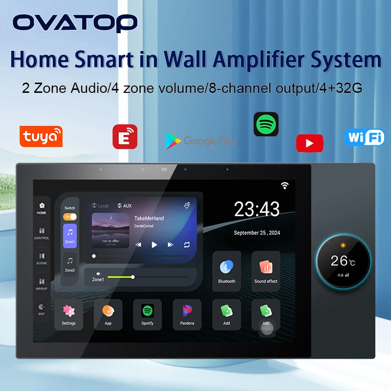 TUYA 10-дюймовый 2-зонный аудиоусилитель