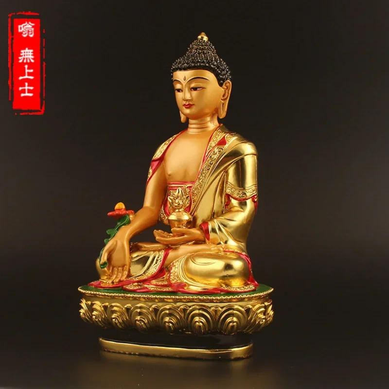 Супер большая 21 см позолоченная цветная тибетская трансника три сказочных