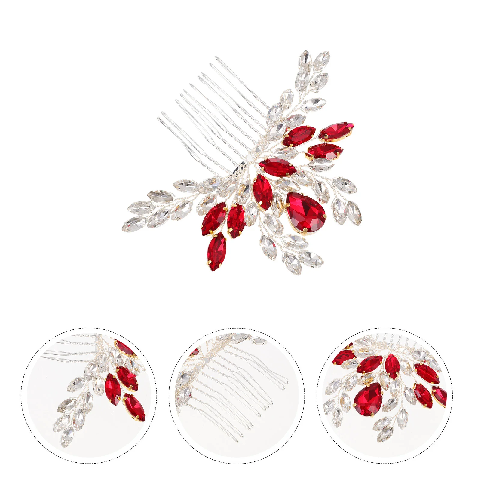

Headpiece Bride Bridal Hair Comb Tiara Decor Accessory Pearl Combs Women Wedding Insert Dinner Party