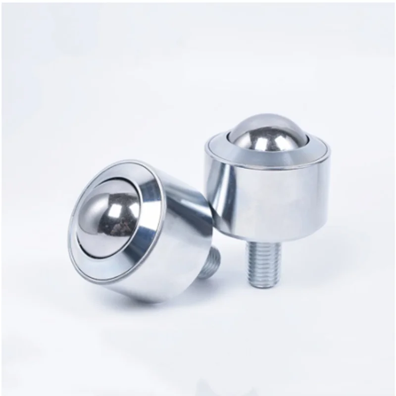 1PC KSM25-FL Universal Ball Bearings / M12 screw jack, 360 degrees, bulls eye wheel,straight universal ball / casters