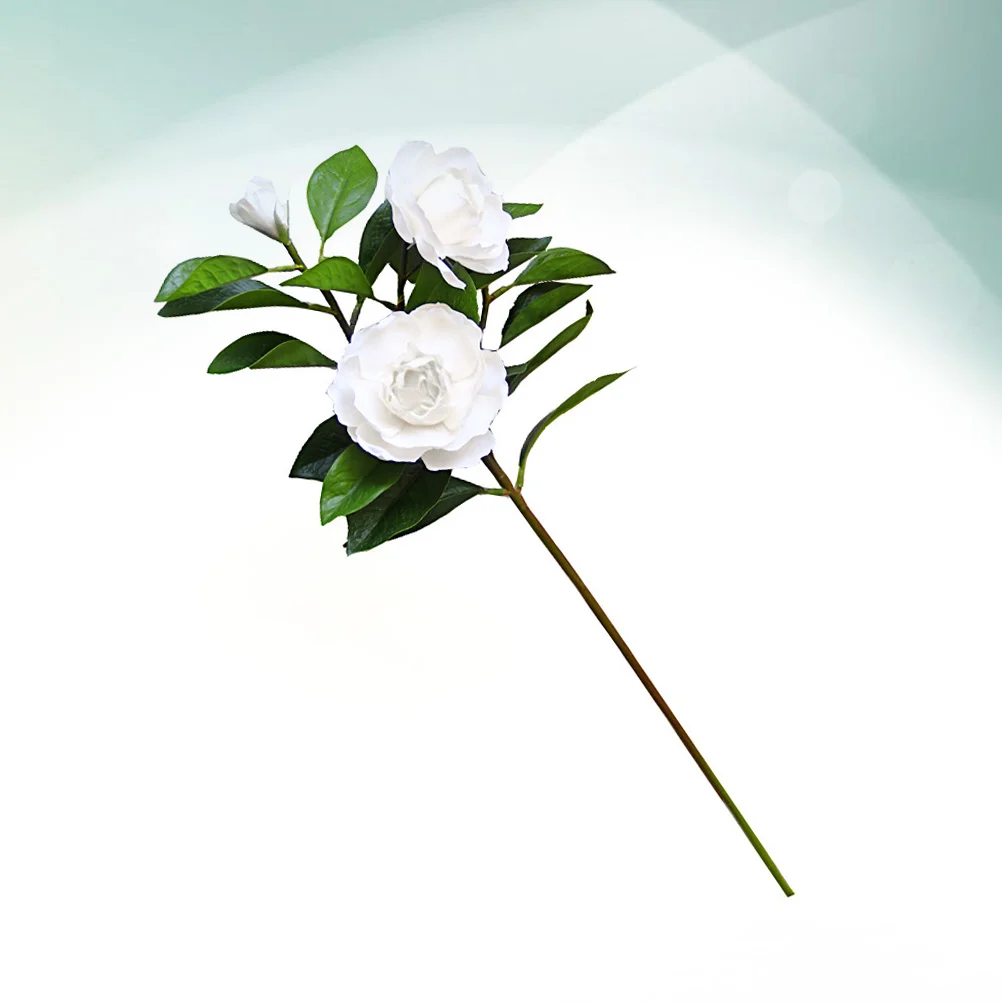 

Flowers Artificial White Gardenia Blooms Flower Plants Greenery Floral Stems Tall Pick for DIY Wedding Bouquets Centerpieces