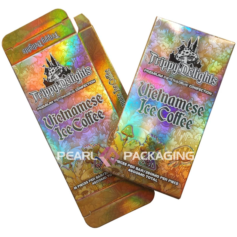 

Customized Logo Holographic Paper Chocolate Boxes for Party Gift