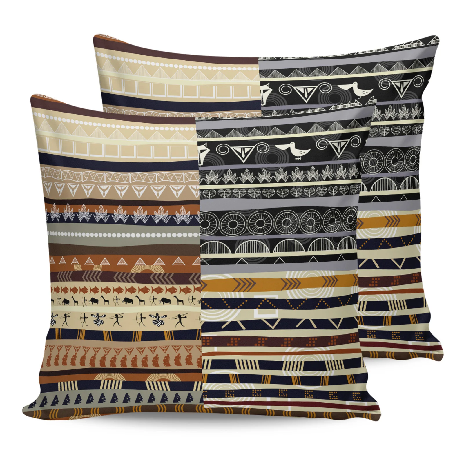

2PCS Pillowcases African Tribe Ethnic Elephant Cushion Cover Home Bedding Living Room Decorative Couch Throw Pillow Case
