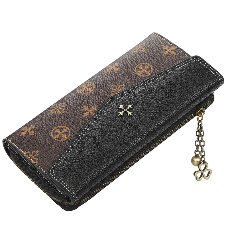 Women PU Leather Long Wallet Fashion Female Coin Purses Cellphone Clutch Card Holder 8Z