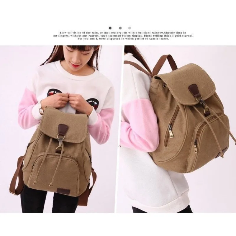 Рюкзак винтажный рюкзак холщовая сумка новый стиль большая вместимость модный