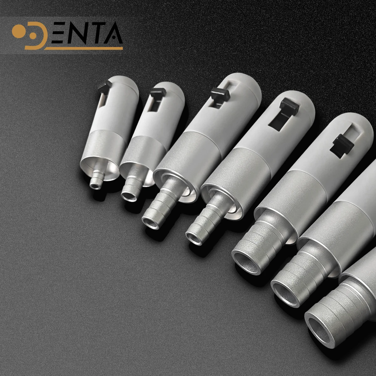 Фото Round metal connector strong /week suction handle Dental HVE high/low volume Saliva Swivel Ejector Adaptor  Tube Convertor №1
