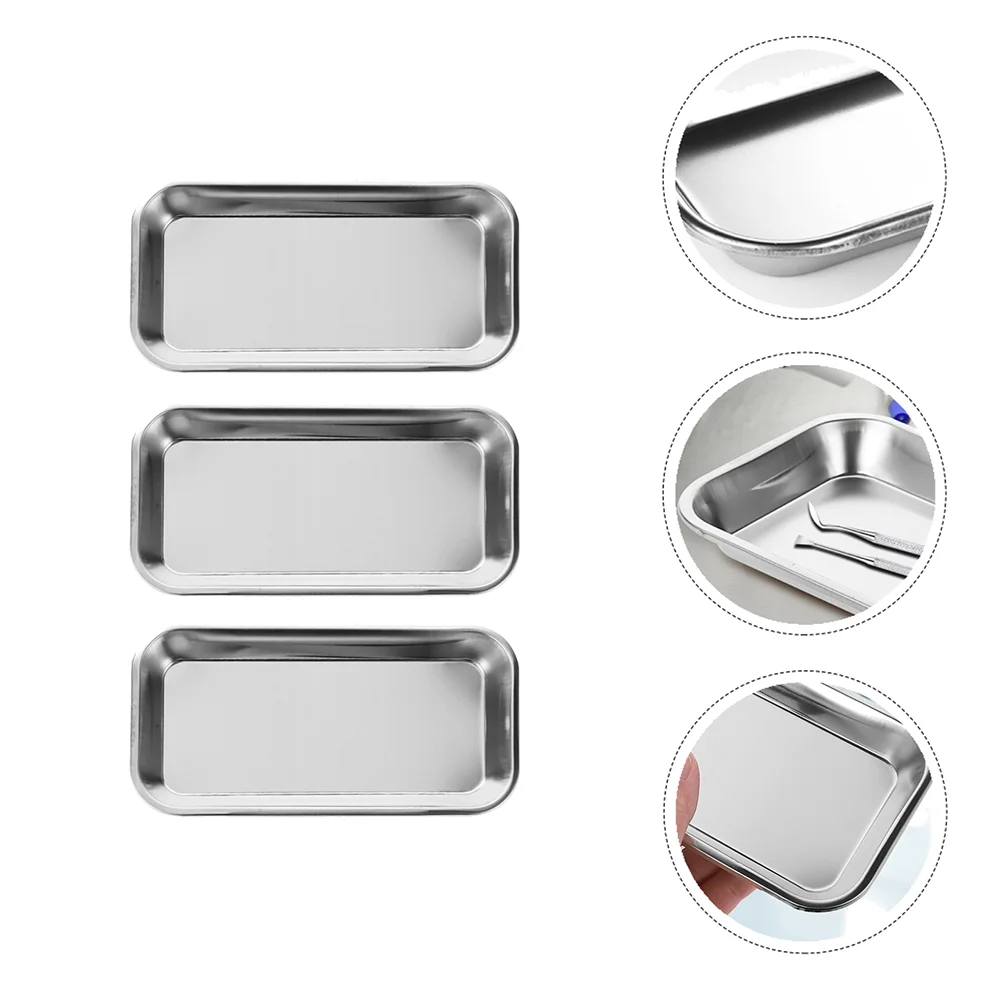 

4 Pcs Tray Plates Dentistry Jewelry Tools Trays Dental Holder Laboratory Instruments Medical Clinical