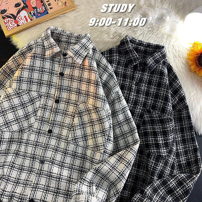 

NoEstaMal 2022 Spring New Women's Jackets Korean Style Plaid Lapel Female Cardigan Coats Streetwear Female Casual Jackets 3XL