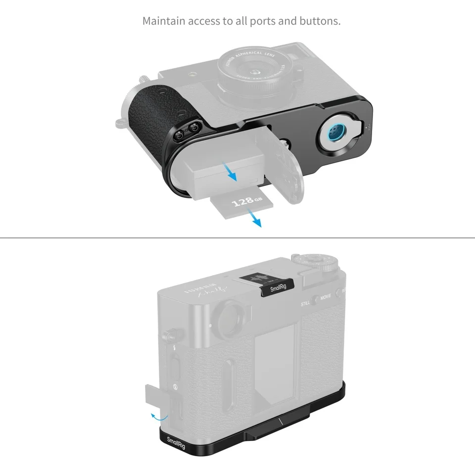 Фото SmallRig, L-образная монтажная пластина с силиконовой ручкой для X Half L Cage для FUJIFILM X Half с Arca-Swiss пластиной, 3 цвета на выбор №1